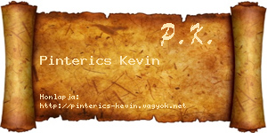 Pinterics Kevin névjegykártya