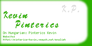 kevin pinterics business card
